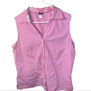 Camiseta de cuadros morada